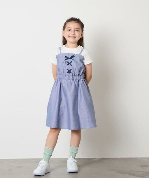 a.v.v / アー・ヴェ・ヴェ ロング・マキシ丈ワンピース | [120-160]【接触冷感/ジメジメ対策】フロントレースアップドッキングワンピース | 詳細24