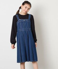 a.v.v / アー・ヴェ・ヴェ ロング・マキシ丈ワンピース | [130-160]デニムプリーツジャンスカ