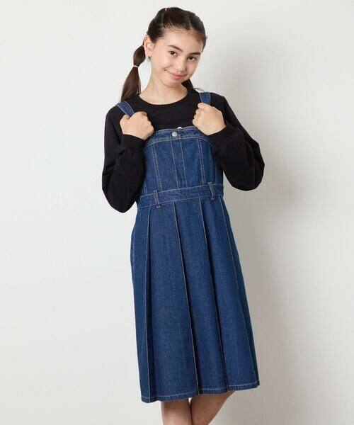 a.v.v / アー・ヴェ・ヴェ ロング・マキシ丈ワンピース | [130-160]デニムプリーツジャンスカ | 詳細1