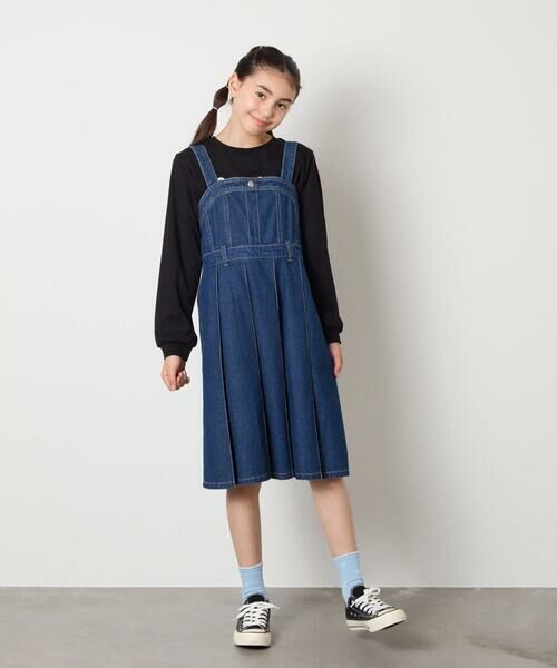 a.v.v / アー・ヴェ・ヴェ ロング・マキシ丈ワンピース | [130-160]デニムプリーツジャンスカ | 詳細10