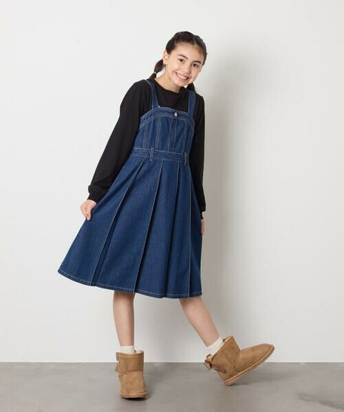 a.v.v / アー・ヴェ・ヴェ ロング・マキシ丈ワンピース | [130-160]デニムプリーツジャンスカ | 詳細4