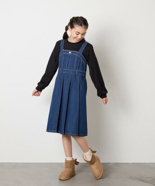 a.v.v / アー・ヴェ・ヴェ ロング・マキシ丈ワンピース | [130-160]デニムプリーツジャンスカ | 詳細5