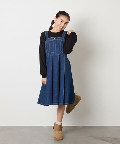 a.v.v / アー・ヴェ・ヴェ ロング・マキシ丈ワンピース | [130-160]デニムプリーツジャンスカ | 詳細7