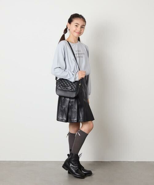 a.v.v / アー・ヴェ・ヴェ ミニ・ひざ丈スカート | [120-160]フェイクレザープリーツスカート | 詳細8