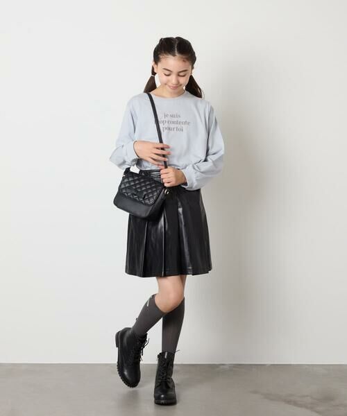 a.v.v / アー・ヴェ・ヴェ ミニ・ひざ丈スカート | [120-160]フェイクレザープリーツスカート | 詳細9