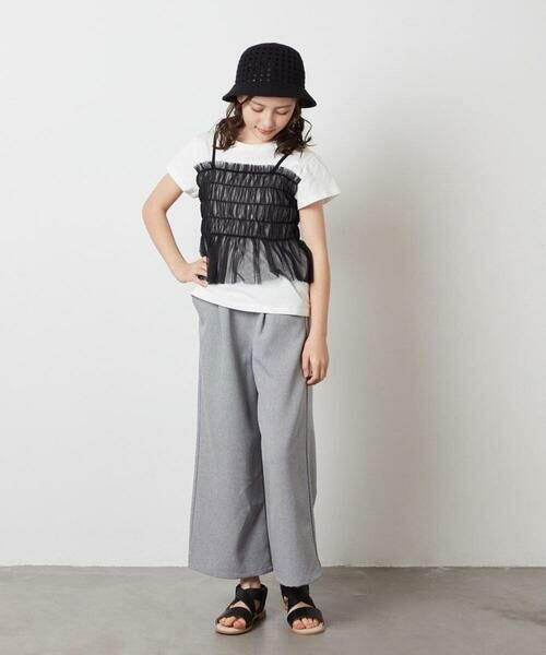 a.v.v / アー・ヴェ・ヴェ カットソー | [100-130]チュールキャミドッキングＴシャツ | 詳細26