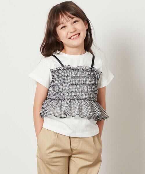 a.v.v / アー・ヴェ・ヴェ カットソー | [140-150]チュールキャミドッキングＴシャツ | 詳細11