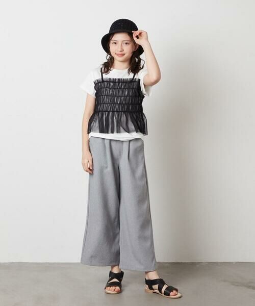 a.v.v / アー・ヴェ・ヴェ カットソー | [140-150]チュールキャミドッキングＴシャツ | 詳細22