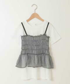 a.v.v / アー・ヴェ・ヴェ カットソー | [160]チュールキャミドッキングＴシャツ