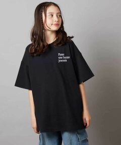 a.v.v / アー・ヴェ・ヴェ カットソー | 【接触冷感/ジメジメ対策/毛玉になりにくい/安心の綿100％/イージーケア】[140-150]スプレーアート風オーバーＴシャツ