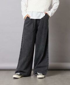 a.v.v / アー・ヴェ・ヴェ チノ・ワークパンツ | [120-160]ケミカルデニムワイドパンツ