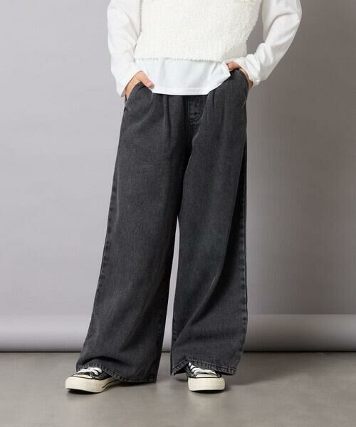a.v.v / アー・ヴェ・ヴェ チノ・ワークパンツ | [120-160]ケミカルデニムワイドパンツ | 詳細16