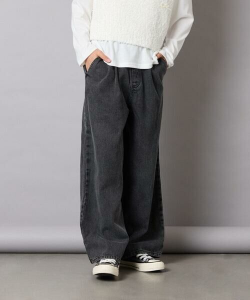 a.v.v / アー・ヴェ・ヴェ チノ・ワークパンツ | [120-160]ケミカルデニムワイドパンツ | 詳細18