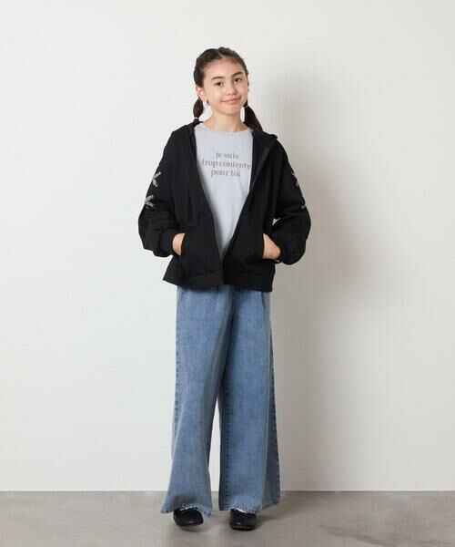 a.v.v / アー・ヴェ・ヴェ チノ・ワークパンツ | [120-160]ケミカルデニムワイドパンツ | 詳細2