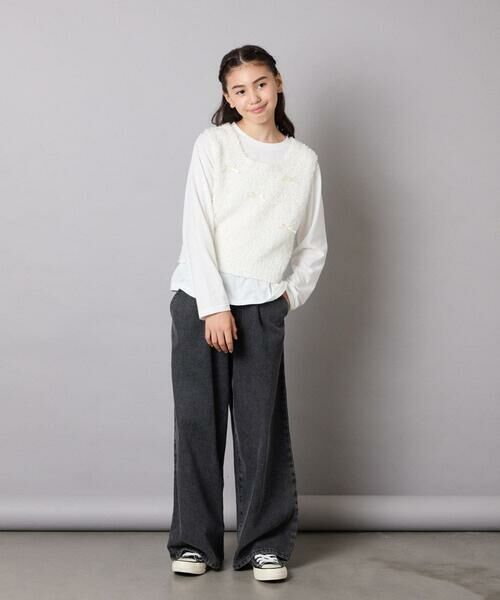 a.v.v / アー・ヴェ・ヴェ チノ・ワークパンツ | [120-160]ケミカルデニムワイドパンツ | 詳細20