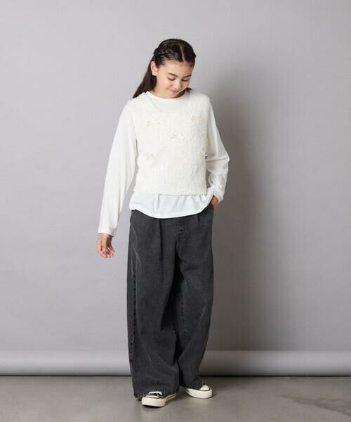 a.v.v / アー・ヴェ・ヴェ チノ・ワークパンツ | [120-160]ケミカルデニムワイドパンツ | 詳細21