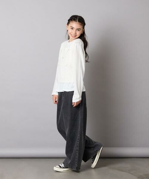 a.v.v / アー・ヴェ・ヴェ チノ・ワークパンツ | [120-160]ケミカルデニムワイドパンツ | 詳細23