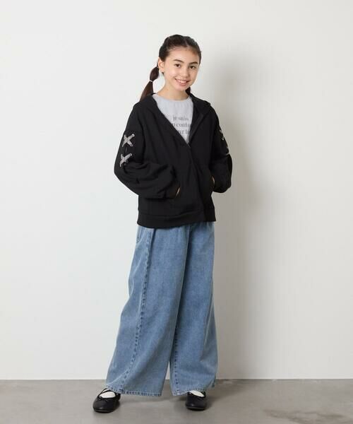 a.v.v / アー・ヴェ・ヴェ チノ・ワークパンツ | [120-160]ケミカルデニムワイドパンツ | 詳細5