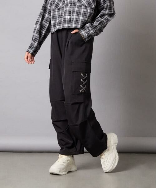 a.v.v / アー・ヴェ・ヴェ チノ・ワークパンツ | [130-160]サイドレースアップカーゴパンツ | 詳細6