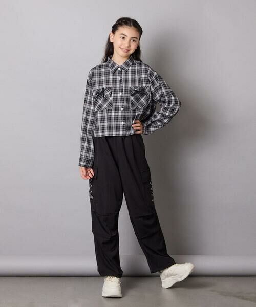 a.v.v / アー・ヴェ・ヴェ チノ・ワークパンツ | [130-160]サイドレースアップカーゴパンツ | 詳細7