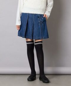 a.v.v / アー・ヴェ・ヴェ ショート・ハーフ・半端丈パンツ | [110-160]レースアッププリーツスカパン