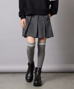 a.v.v / アー・ヴェ・ヴェ ショート・ハーフ・半端丈パンツ | [110-160]レースアッププリーツスカパン