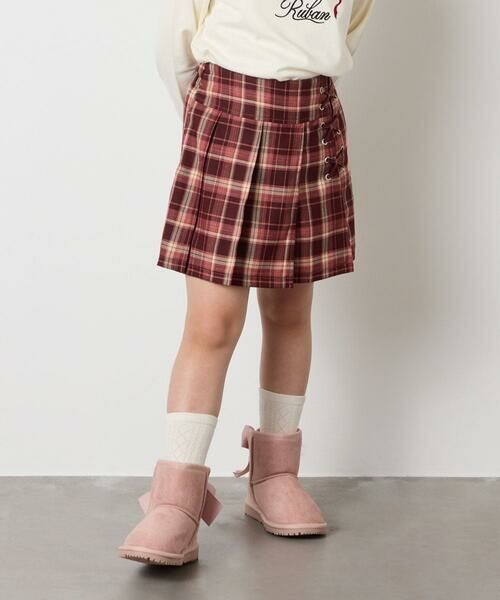 a.v.v / アー・ヴェ・ヴェ ショート・ハーフ・半端丈パンツ | [110-160]レースアッププリーツスカパン | 詳細1