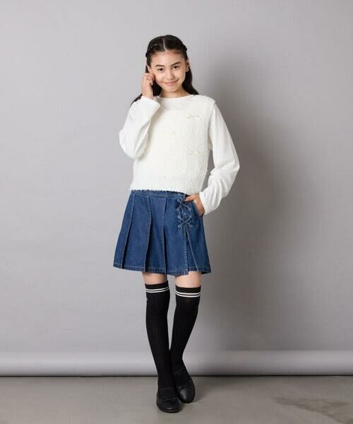 a.v.v / アー・ヴェ・ヴェ ショート・ハーフ・半端丈パンツ | [110-160]レースアッププリーツスカパン | 詳細15