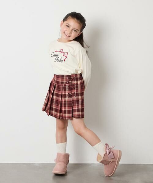 a.v.v / アー・ヴェ・ヴェ ショート・ハーフ・半端丈パンツ | [110-160]レースアッププリーツスカパン | 詳細4