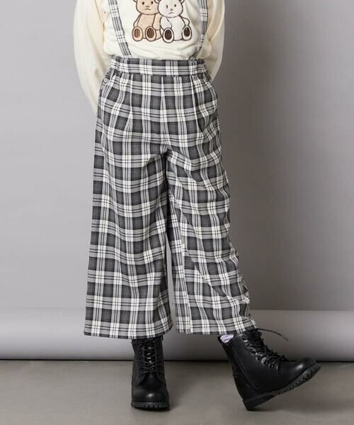 a.v.v [120-160]サス付きチェックワイドパンツ ¥3,950