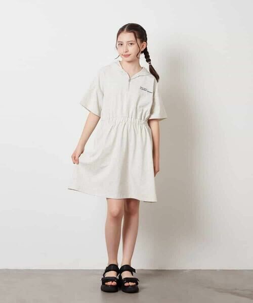 a.v.v / アー・ヴェ・ヴェ ロング・マキシ丈ワンピース | 【接触冷感/ジメジメ対策/毛玉になりにくい】[100-130]ハーフジップフーディワンピース | 詳細14