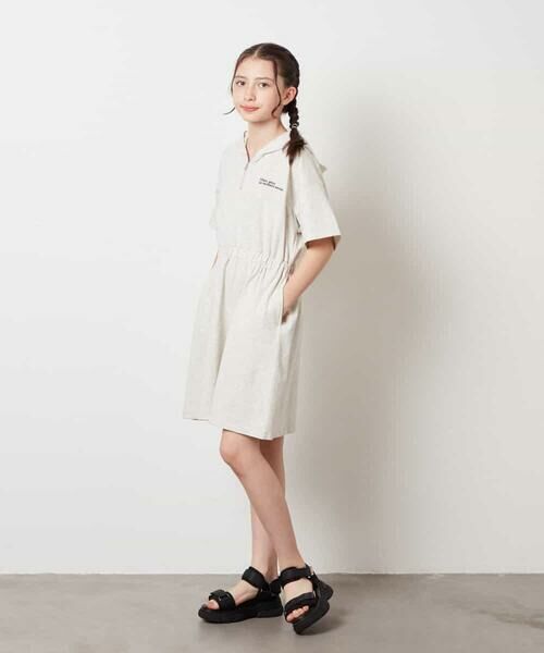 a.v.v / アー・ヴェ・ヴェ ロング・マキシ丈ワンピース | 【接触冷感/ジメジメ対策/毛玉になりにくい】[100-130]ハーフジップフーディワンピース | 詳細16