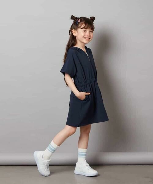 a.v.v / アー・ヴェ・ヴェ ロング・マキシ丈ワンピース | 【接触冷感/ジメジメ対策/毛玉になりにくい】[100-130]ハーフジップフーディワンピース | 詳細6