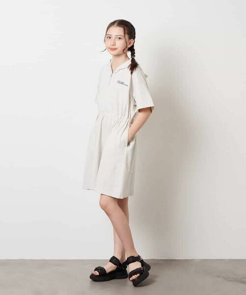 a.v.v / アー・ヴェ・ヴェ ロング・マキシ丈ワンピース | 【接触冷感/ジメジメ対策/毛玉になりにくい】[140-150]ハーフジップフーディワンピース | 詳細15