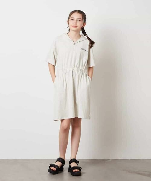 a.v.v / アー・ヴェ・ヴェ ロング・マキシ丈ワンピース | 【接触冷感/ジメジメ対策/毛玉になりにくい】[160]ハーフジップフーディワンピース | 詳細14