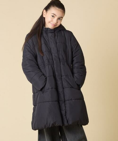 a.v.v / アー・ヴェ・ヴェ ダウンジャケット・ベスト | [100-160]【フード取り外し可能/お家で洗える】フィット＆フレア中綿ロングコート | 詳細15