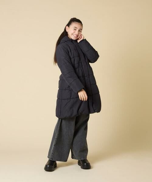 a.v.v / アー・ヴェ・ヴェ ダウンジャケット・ベスト | [100-160]【フード取り外し可能/お家で洗える】フィット＆フレア中綿ロングコート | 詳細17