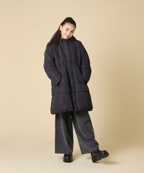 a.v.v / アー・ヴェ・ヴェ ダウンジャケット・ベスト | [100-160]【フード取り外し可能/お家で洗える】フィット＆フレア中綿ロングコート | 詳細20