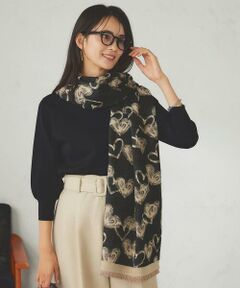 a.v.v / アー・ヴェ・ヴェ マフラー・ショール・スヌード・ストール | ハート柄ジャガード大判ストール