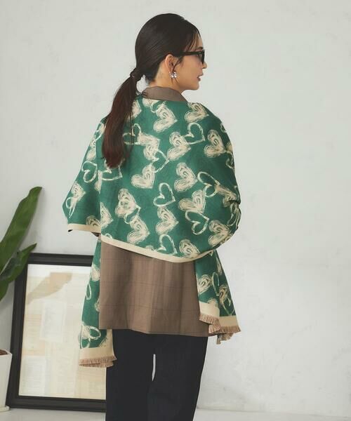 a.v.v / アー・ヴェ・ヴェ マフラー・ショール・スヌード・ストール | ハート柄ジャガード大判ストール | 詳細1