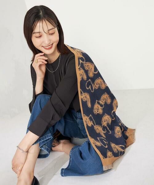 a.v.v / アー・ヴェ・ヴェ マフラー・ショール・スヌード・ストール | ハート柄ジャガード大判ストール | 詳細13