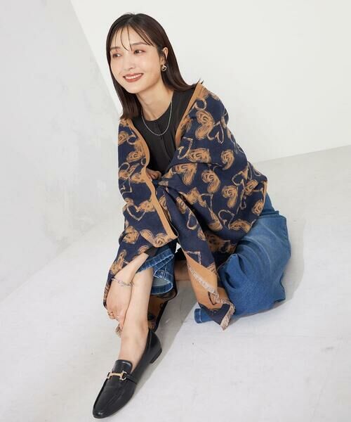 a.v.v / アー・ヴェ・ヴェ マフラー・ショール・スヌード・ストール | ハート柄ジャガード大判ストール | 詳細14