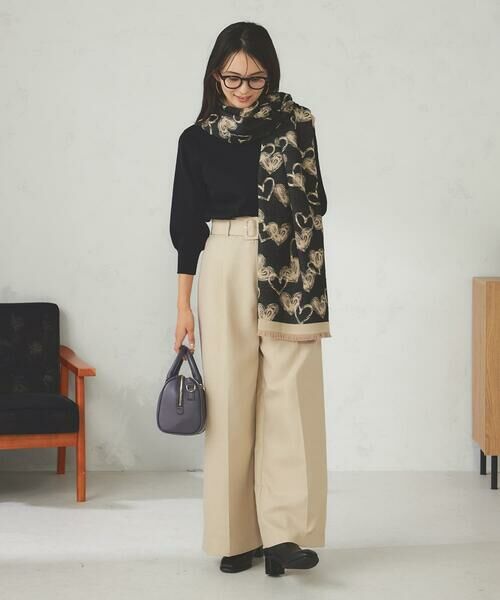 a.v.v / アー・ヴェ・ヴェ マフラー・ショール・スヌード・ストール | ハート柄ジャガード大判ストール | 詳細17