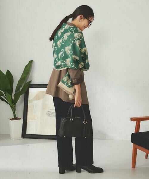 a.v.v / アー・ヴェ・ヴェ マフラー・ショール・スヌード・ストール | ハート柄ジャガード大判ストール | 詳細8