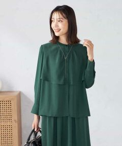 a.v.v / アー・ヴェ・ヴェ シャツ・ブラウス | 【洗える/セットアップ可】ケープ風ブラウス