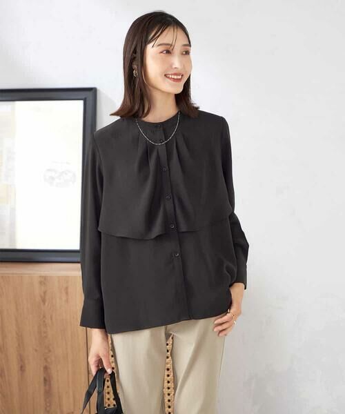 a.v.v / アー・ヴェ・ヴェ シャツ・ブラウス | 【洗える/セットアップ可】ケープ風ブラウス | 詳細27