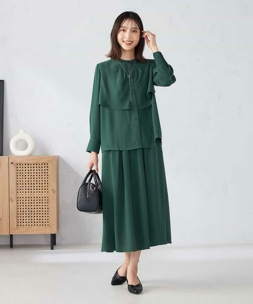 a.v.v / アー・ヴェ・ヴェ シャツ・ブラウス | 【洗える/セットアップ可】ケープ風ブラウス | 詳細4