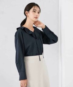 a.v.v / アー・ヴェ・ヴェ シャツ・ブラウス | ラッフルフリルストライプブラウス