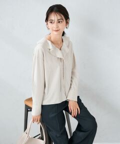 a.v.v / アー・ヴェ・ヴェ シャツ・ブラウス | ラッフルフリルストライプブラウス