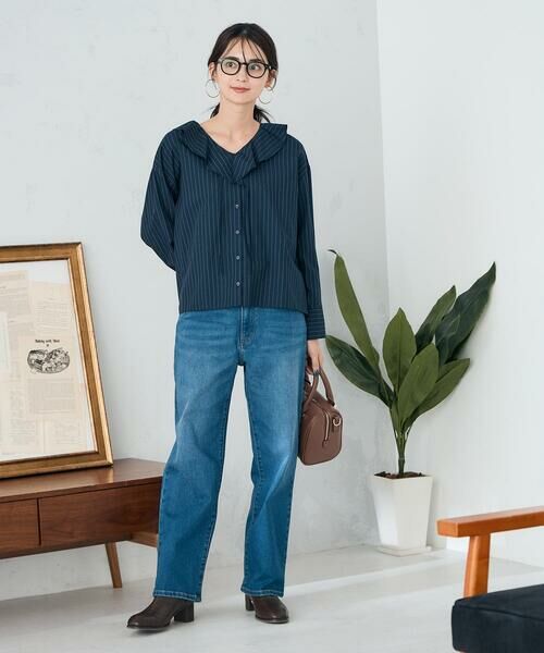 a.v.v / アー・ヴェ・ヴェ シャツ・ブラウス | ラッフルフリルストライプブラウス | 詳細12